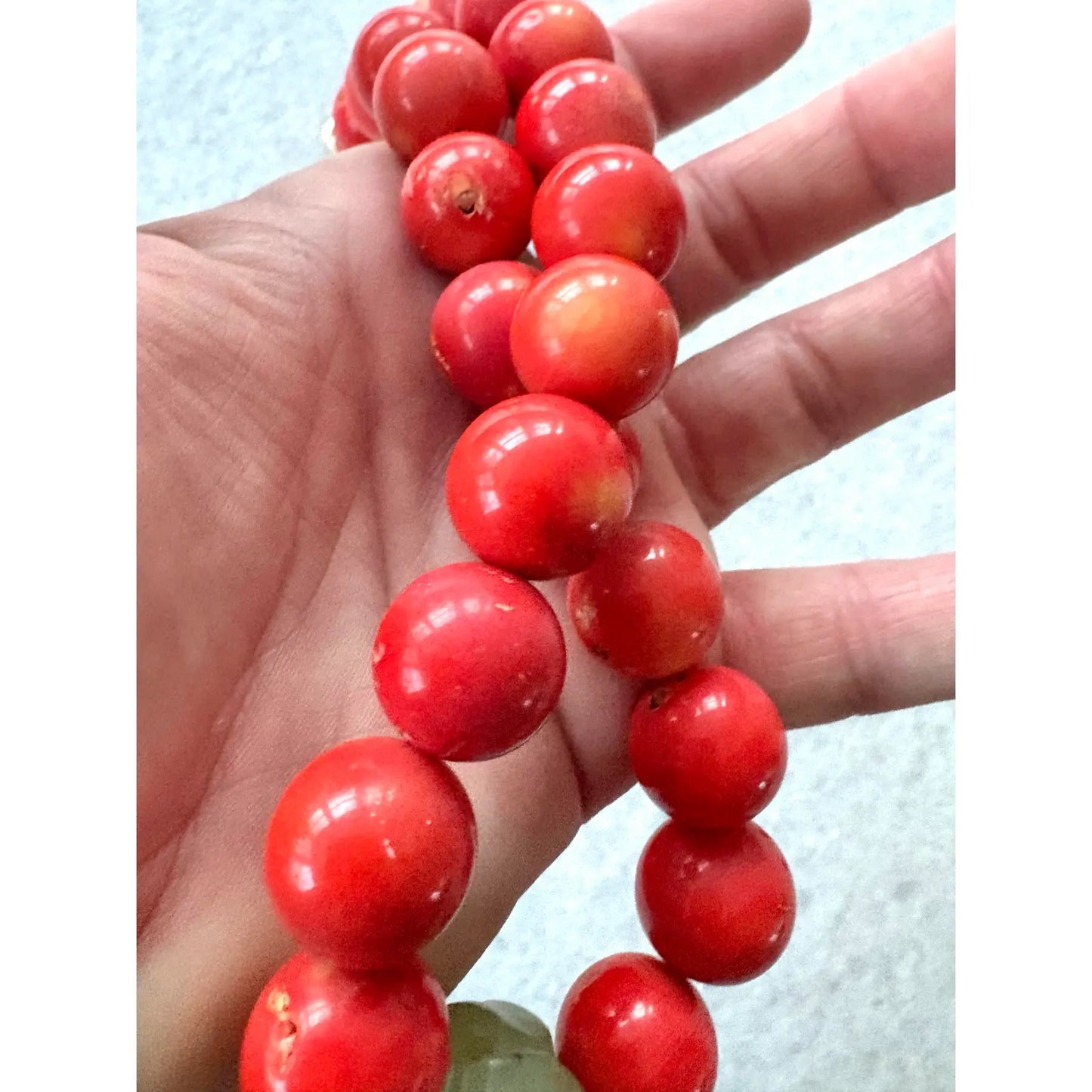 Coral and Carved Jade Beaded Necklace - 2025 S/S Collection by Matthew Izzo