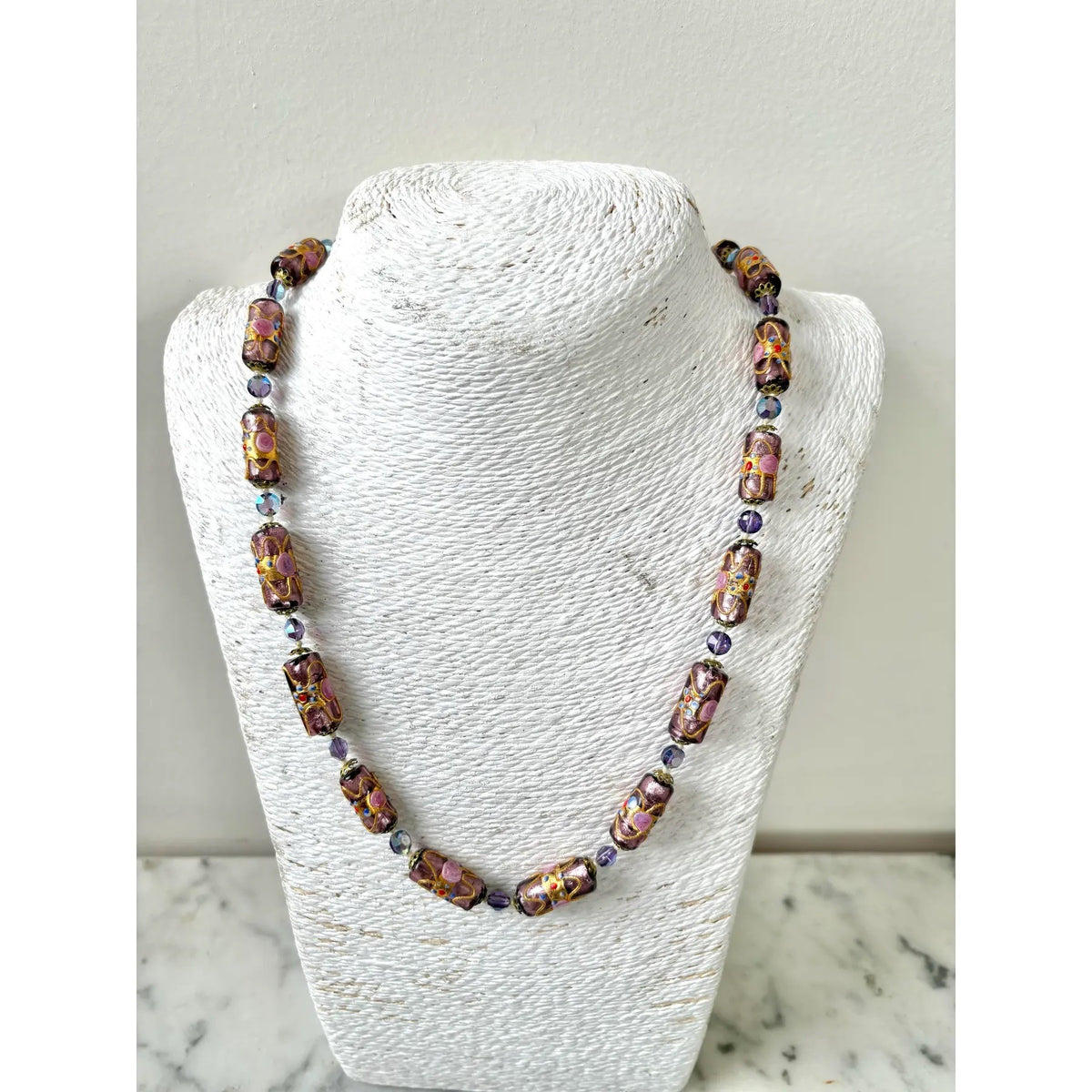 Handmade Vintage Venetian Glass Beaded Necklace