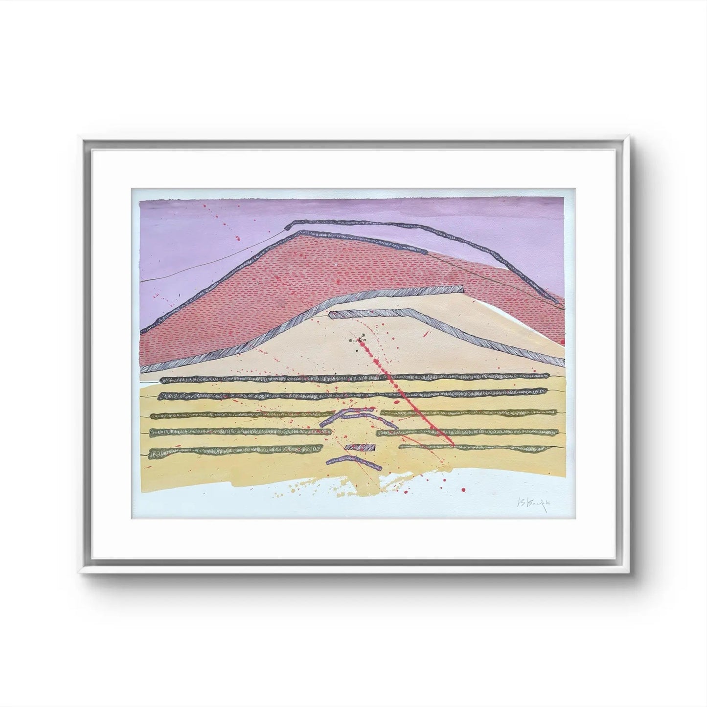 Barbara Beck 2006 Abstract Watercolor Painting on Paper - Signed/Dated