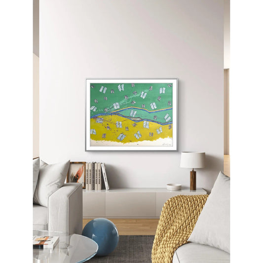 Barbara Beck 1996 Abstract Painting on Paper - Signed/Dated