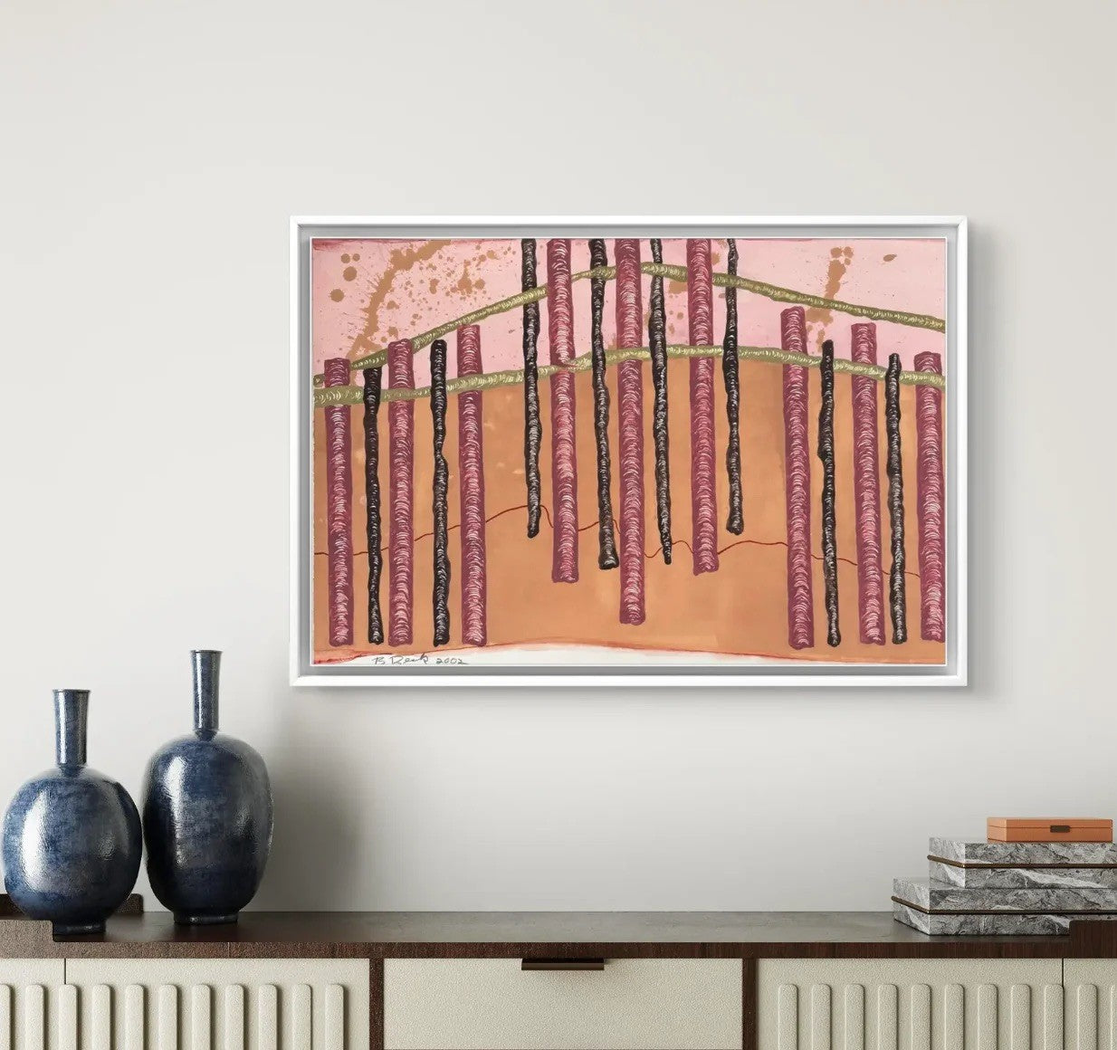 Barbara Beck 2002 Acuarela abstracta sobre papel