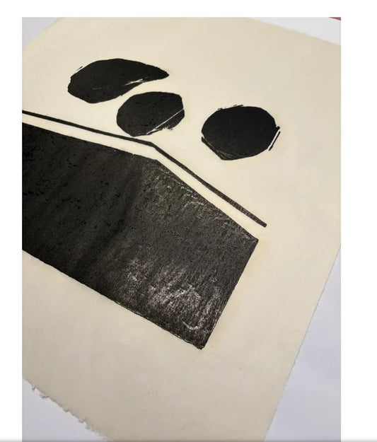 Barbara Beck 1970s Woodblock Print on Paper - Unframed