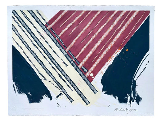 Barbara Beck 1992 Abstract Painting on Paper