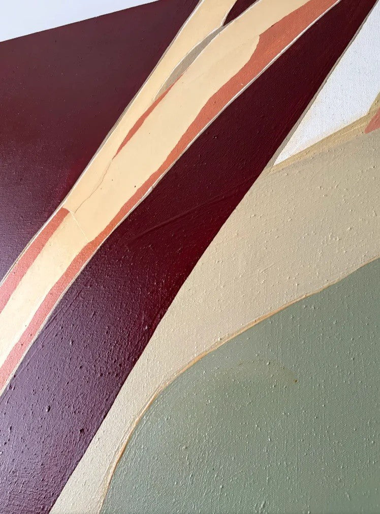 Barbara Beck 1968 Abstract Oil Painting on Canvas