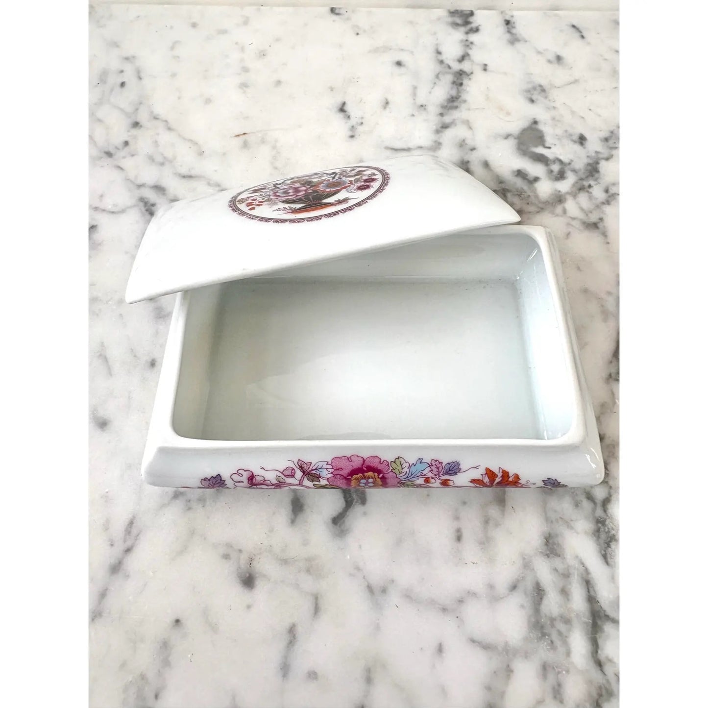 Limoges France Hand-painted Porcelain Jewelry Trinket Box