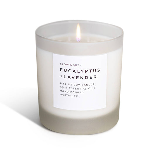 Slow North - Eucalyptus + Candle - 100% Essential Oils