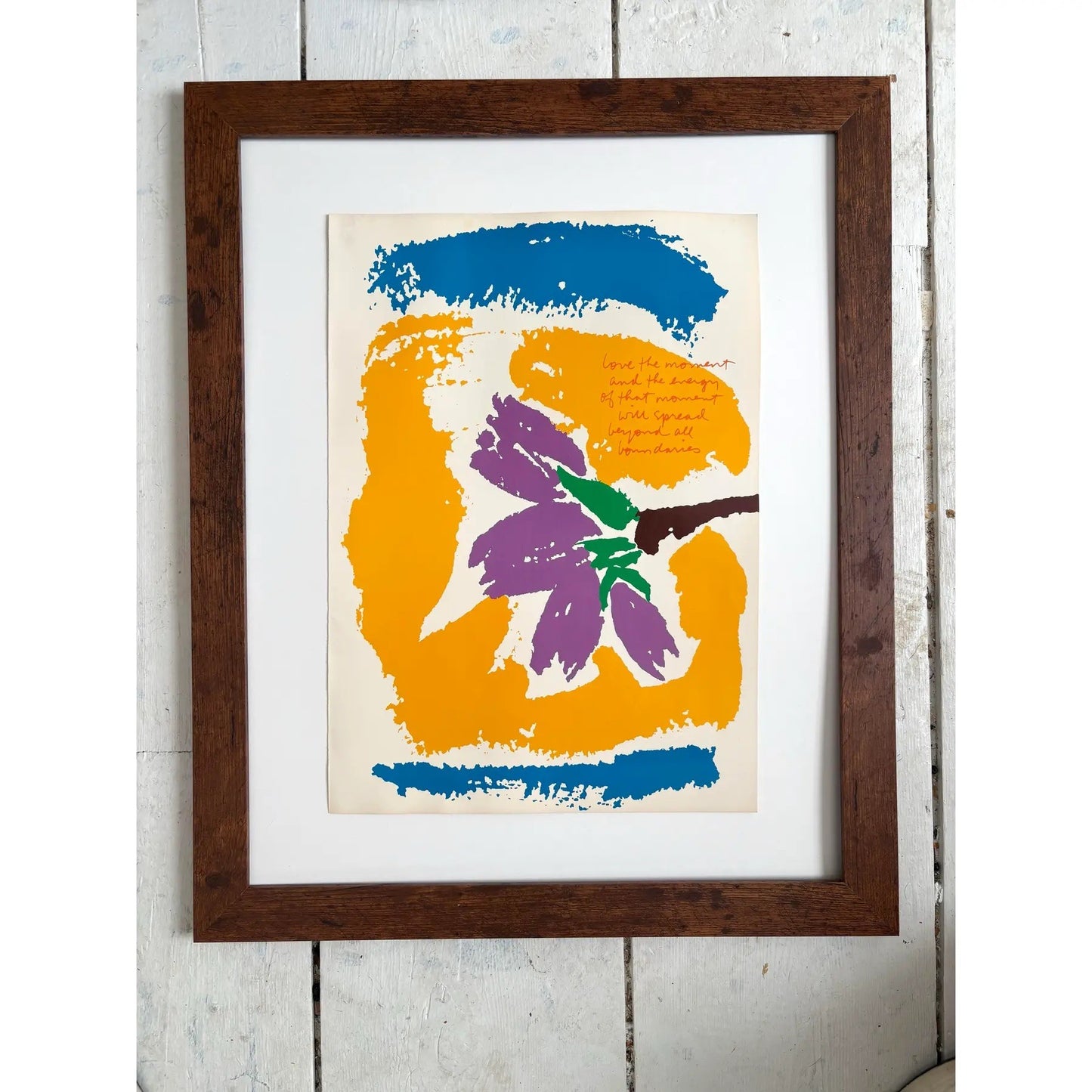 Corita Kent "Love the Moment" Original Print (1982)