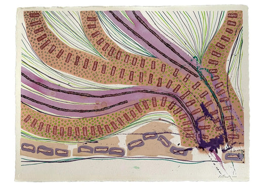 Barbara Beck 2003 Abstract Acrylic Painting on Paper