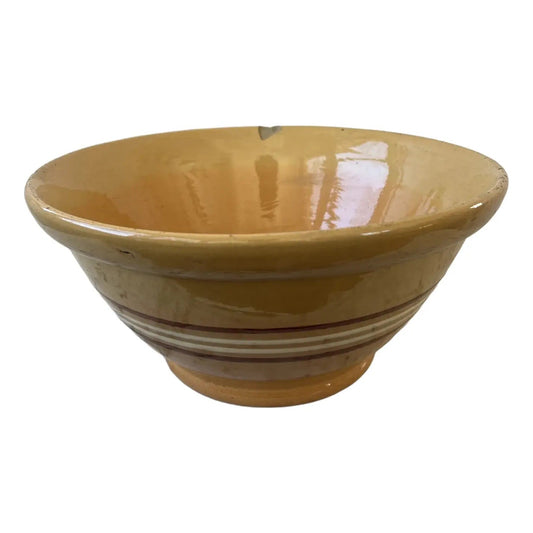 Extra Large Striped Earthenware Bowl