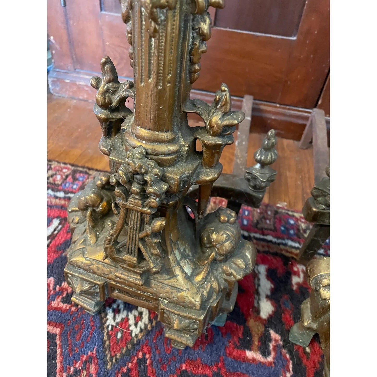 19th Century French Bronze Adirons - Pair