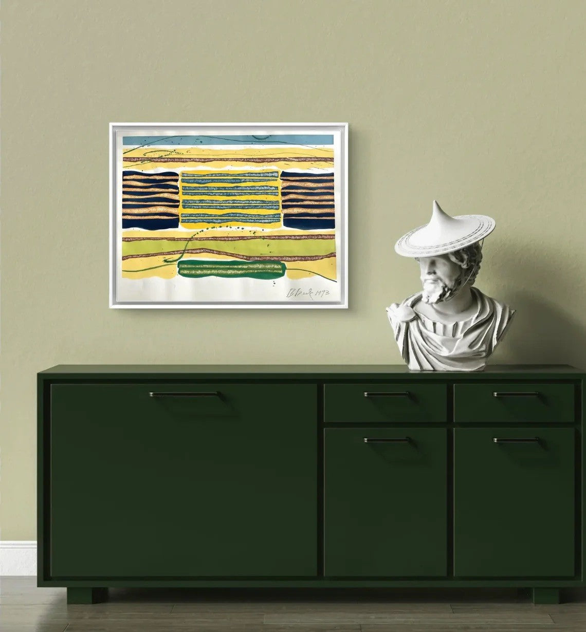 Barbara Beck 1993 Abstract Painting on Paper