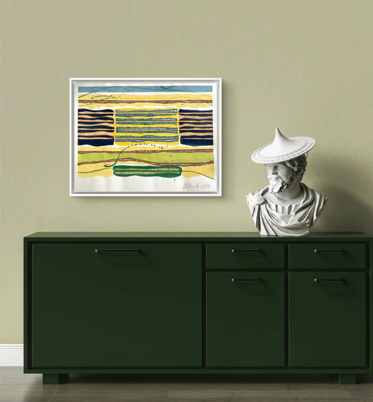 Barbara Beck 1993 Abstract Painting on Paper