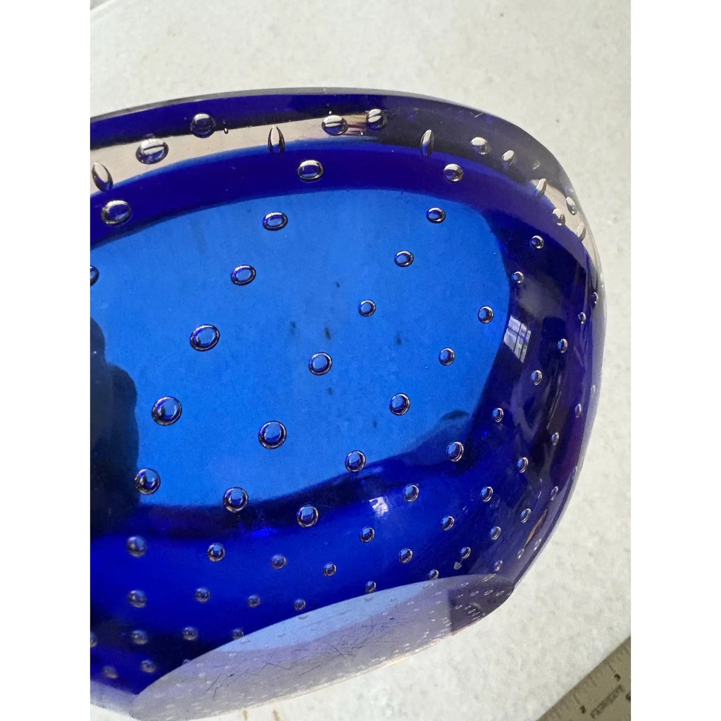 Barovier & Toso Murano Cobalt Blue Glass Bowl