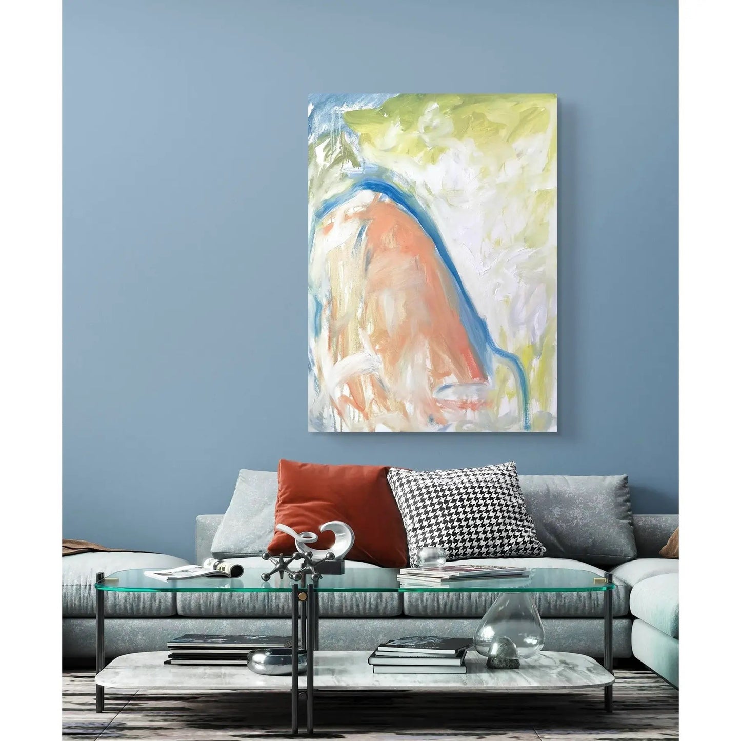 Matthew Izzo Oil Painting on Canvas, Titled Waterfall