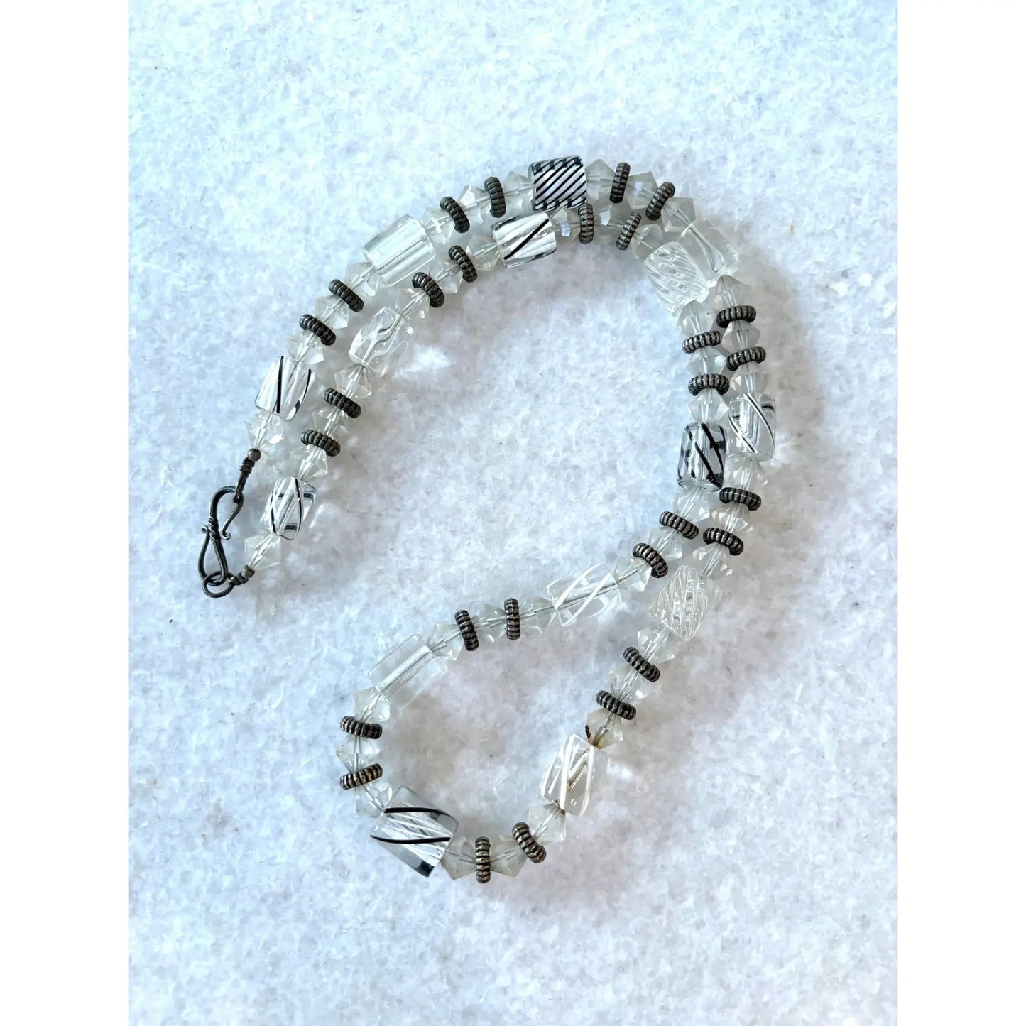 Collar vintage de cuentas de cristal de Murano moderno de mediados de siglo