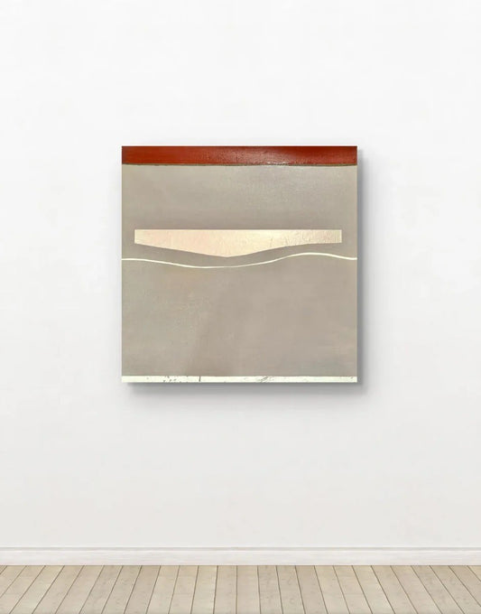 Barbara Beck 1972 Mid Century Modern Mixed Media Abstract Oil Painting