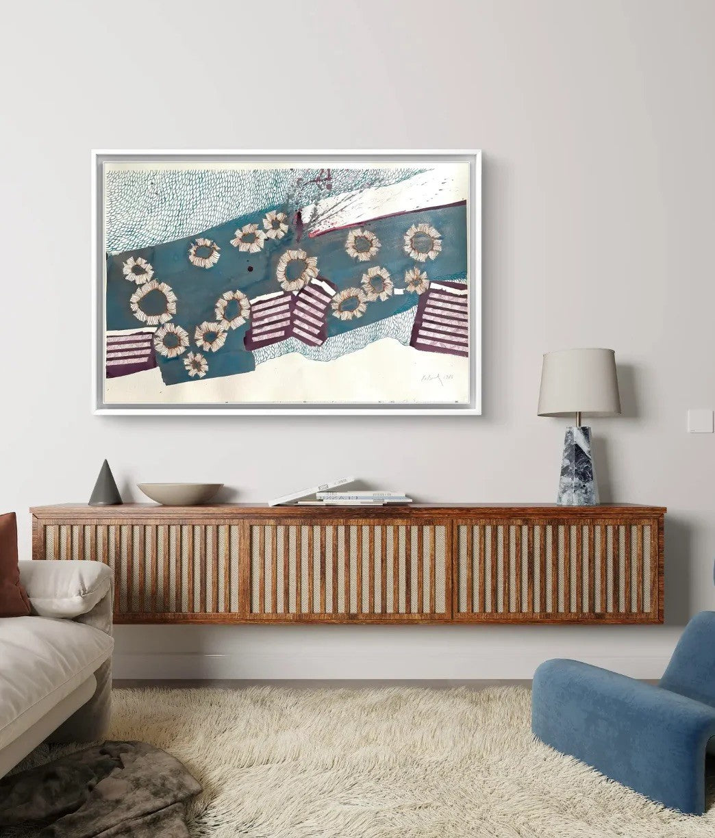 Barbara Beck 1986 Abstract Watercolor Painting on Paper