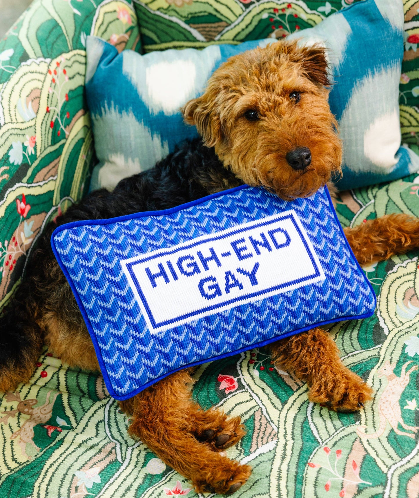Furbish Studio - High End Gay Needlepoint Pillow