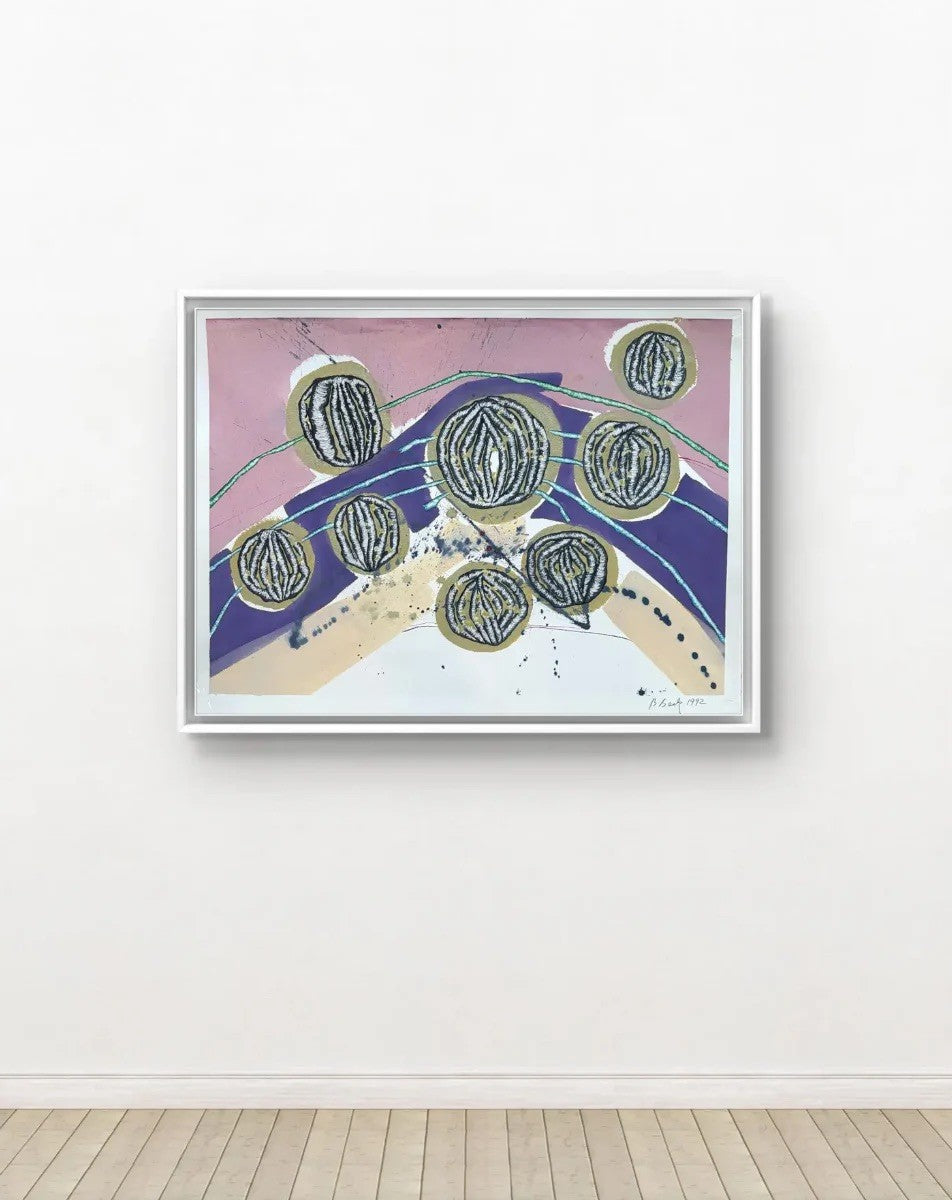 Barbara Beck 1992 Pintura abstracta sobre papel