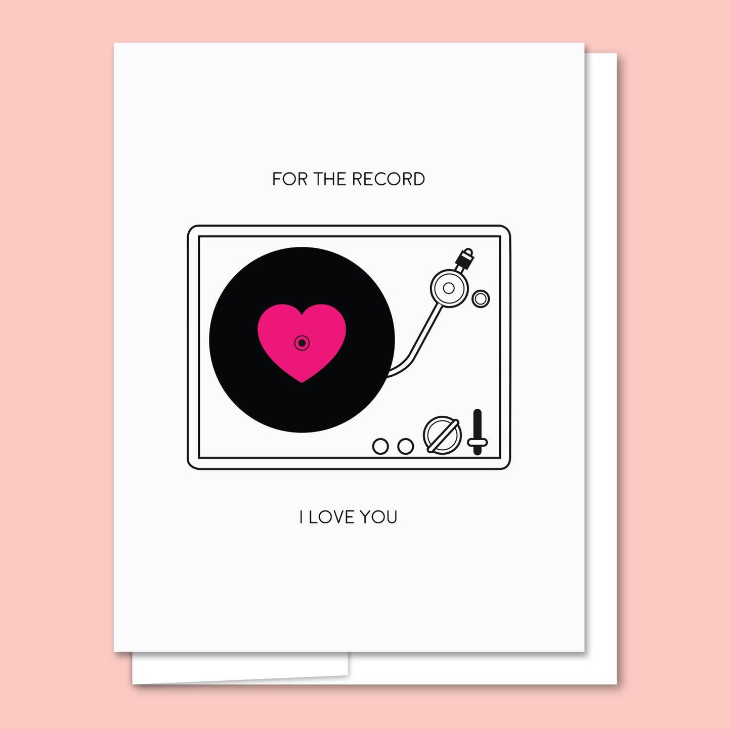 Quick Brown Fox Letterpress - For the Record - Letterpress Funny Love Card