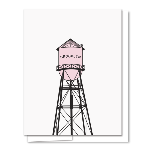 AQBF - Brooklyn Water Tower - Letterpress Everyday Card