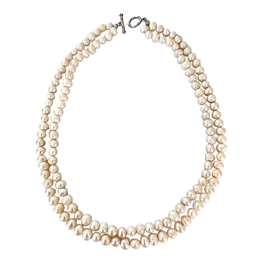 Vintage Double Strand Freshwater Pearl Necklace