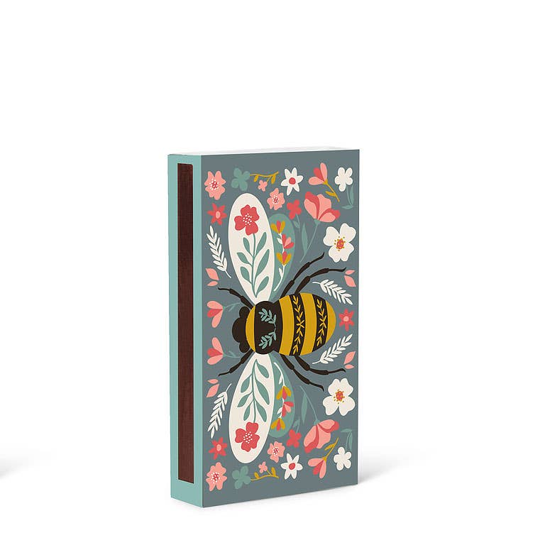 Fósforos, abeja floral colorida - 45 unidades, 10 cm de largo