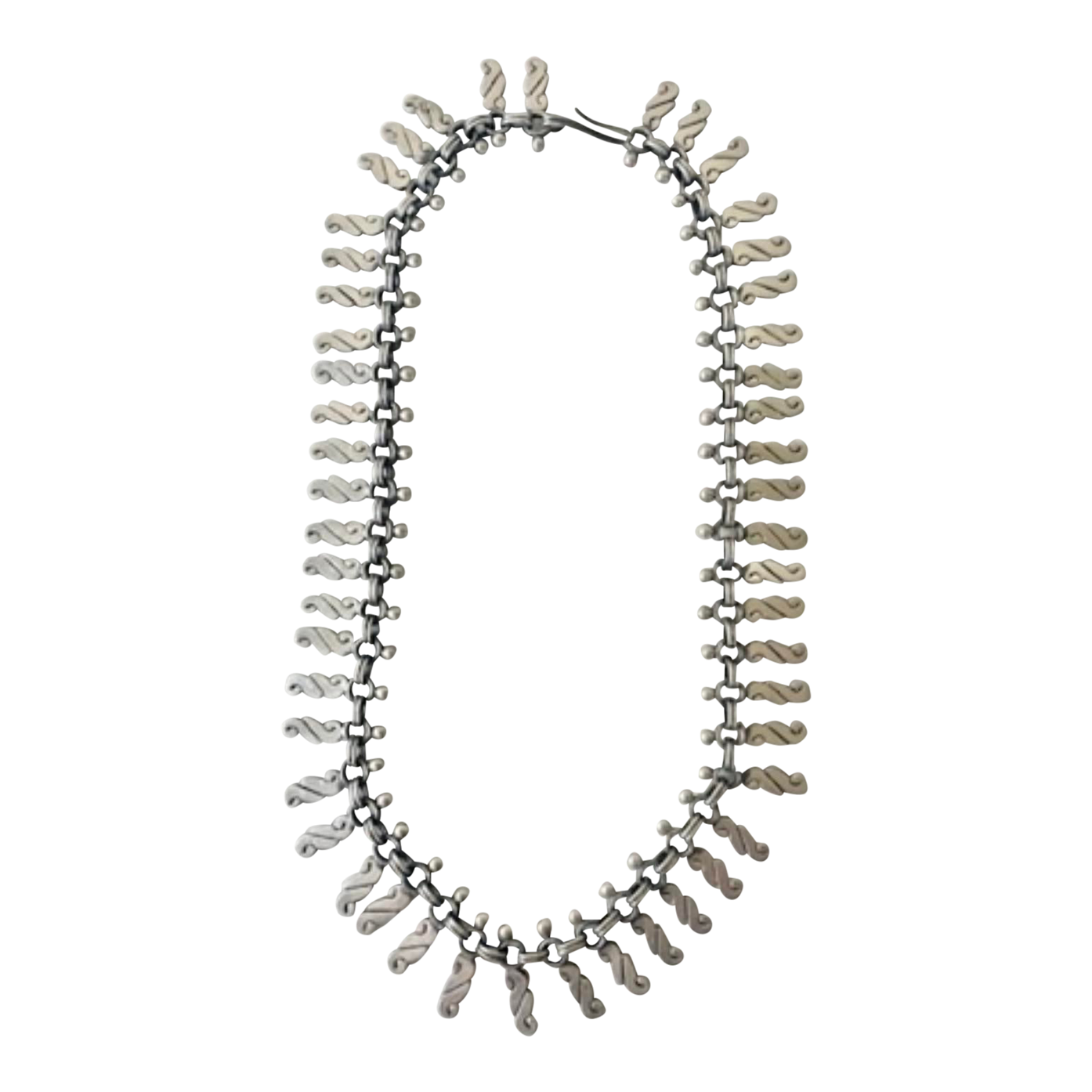 Dulce Sterling Silver Spray Link Necklace 1980s