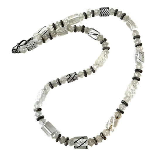 Collar vintage de cuentas de cristal de Murano moderno de mediados de siglo