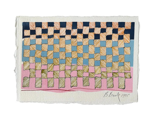 Barbara Beck 1995 Abstract Monoprint on Paper