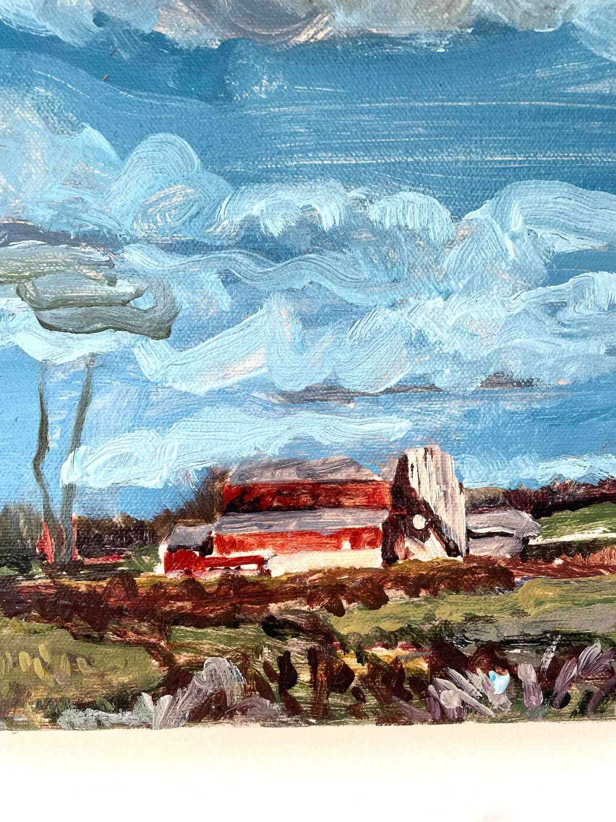 Hans Petrich, Farmhouse Landscape, Oil on Canvas, 14x11 Inches