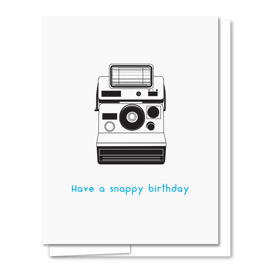 AQBF - Camera Birthday - Letterpress Birthday Card