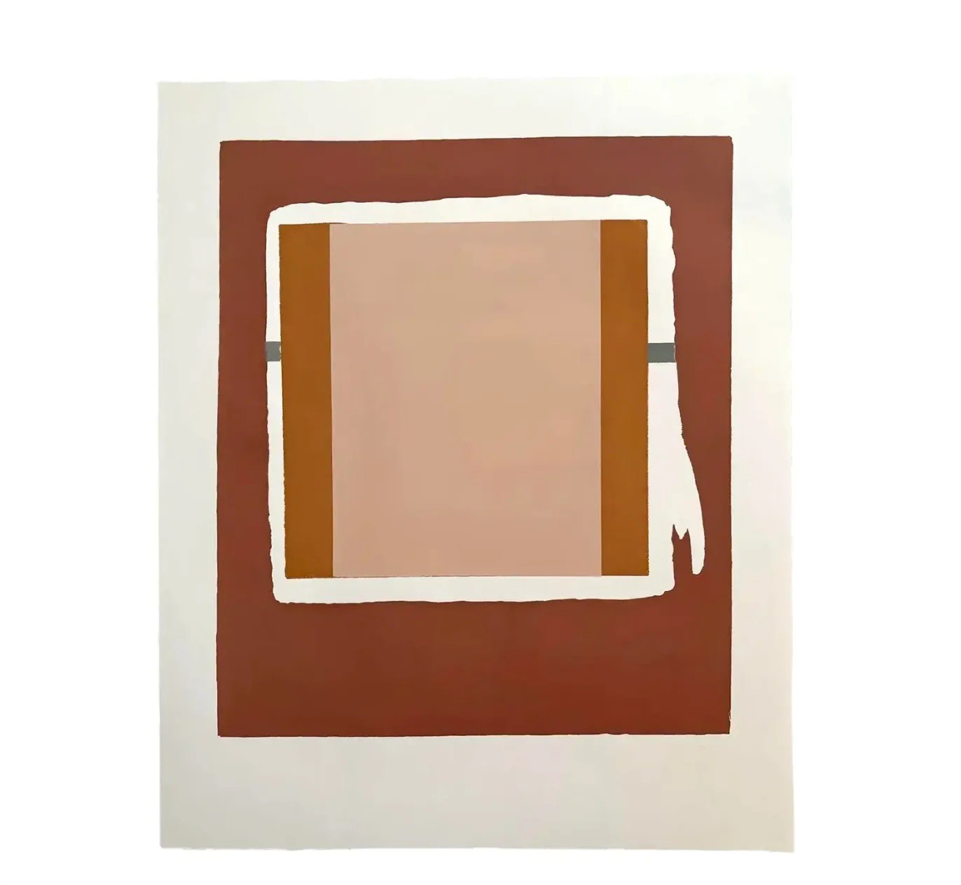 Barbara Beck 1971 Mid Century Modern Screen Print on Paper - Authorized