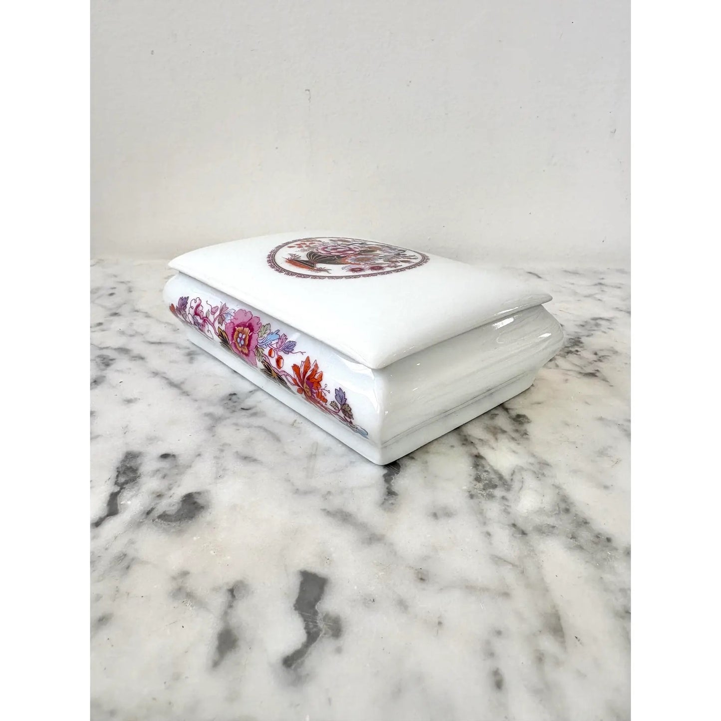 Limoges France Hand-painted Porcelain Jewelry Trinket Box
