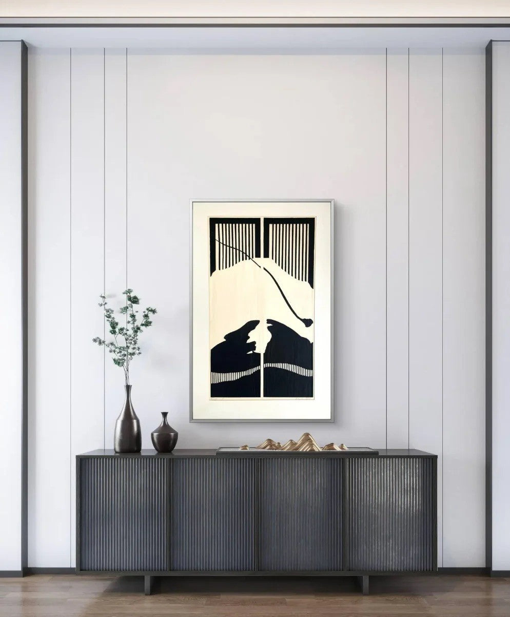 Barbara Beck 1975 Matted Woodblock Print on Paper - Original Mat