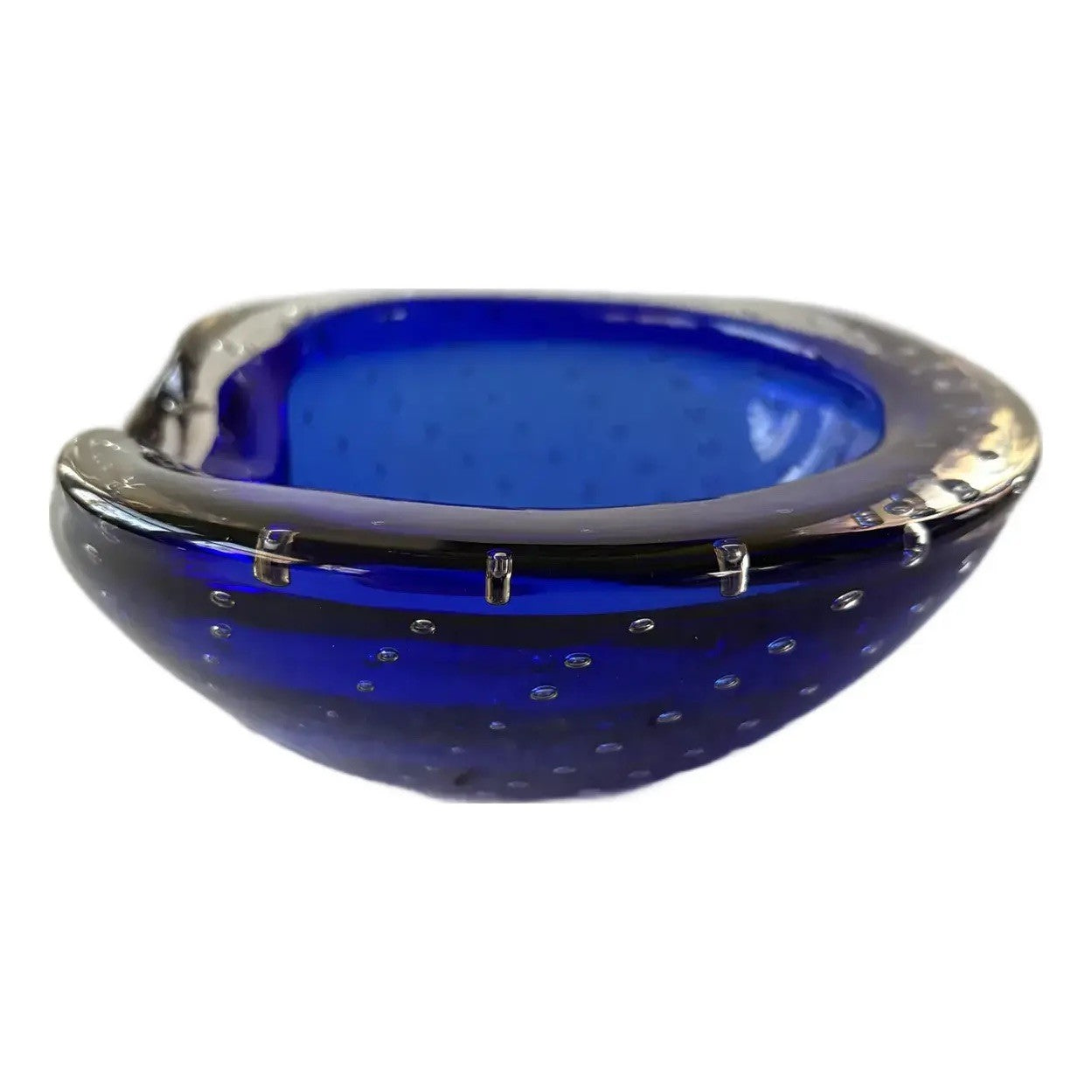 Barovier & Toso Murano Cobalt Blue Glass Bowl