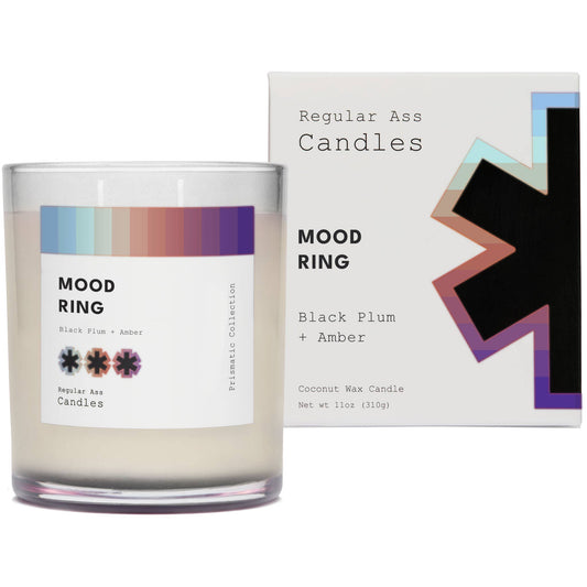 Regular Ass Candles - Mood Ring: Black Plum, Amber, Teakwood 11oz Candle