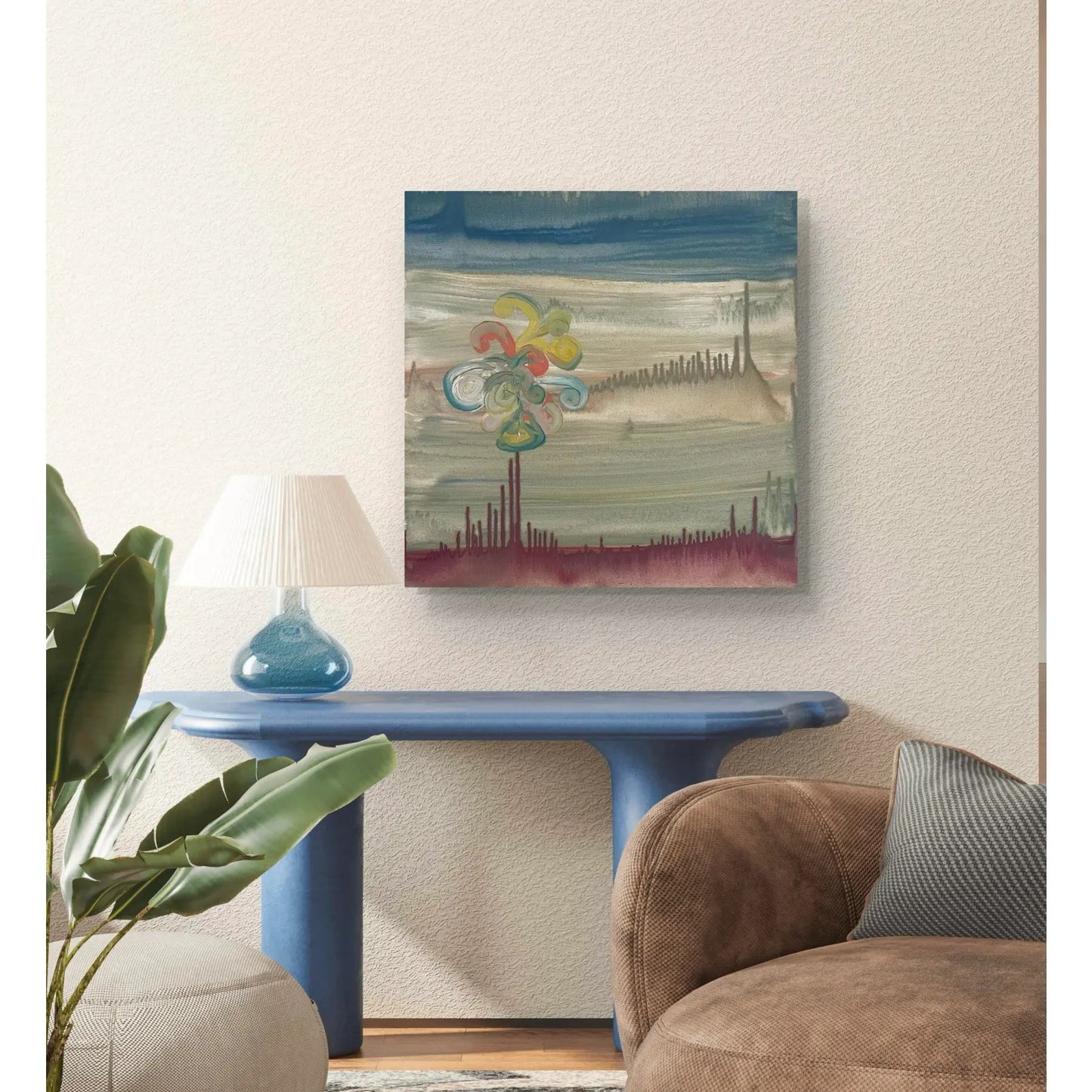Matthew Izzo Oil Painting on Canvas, Titled Spring Bloom 20” X 20”