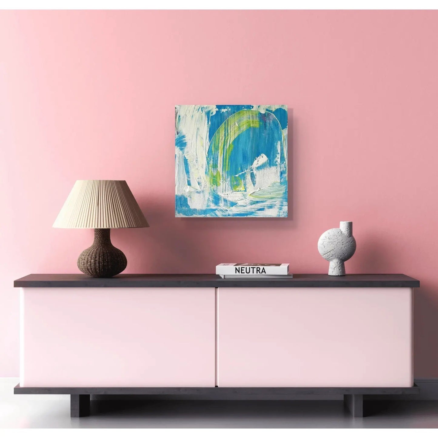 Matthew Izzo Acrylic Abstract Painting on Canvas, Titled Beach Day