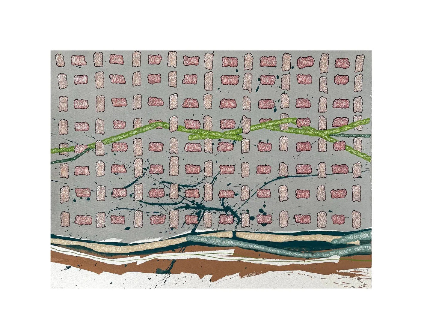 Barbara Beck 2009 Pintura abstracta en acuarela sobre papel