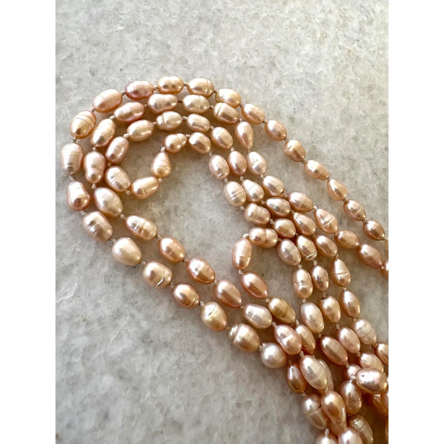 Long Strand Fresh Water Pearl Necklace