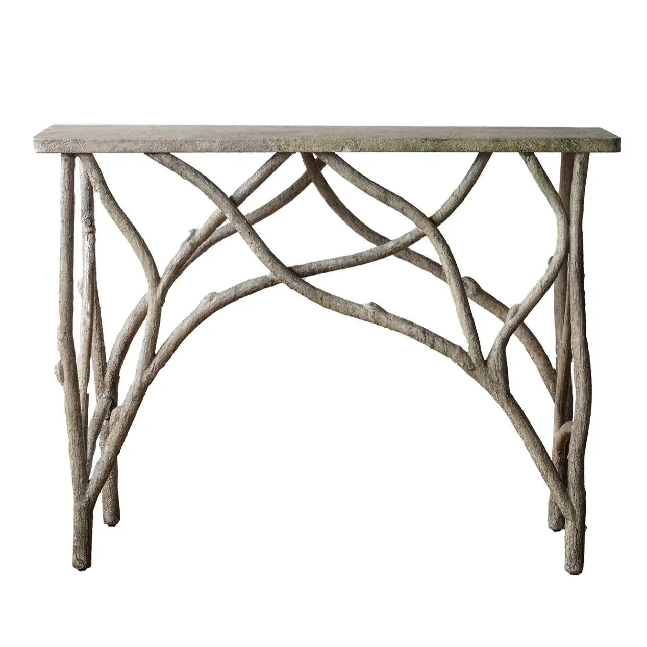 Matthew Izzo Home Faux Bois Iron Console Table