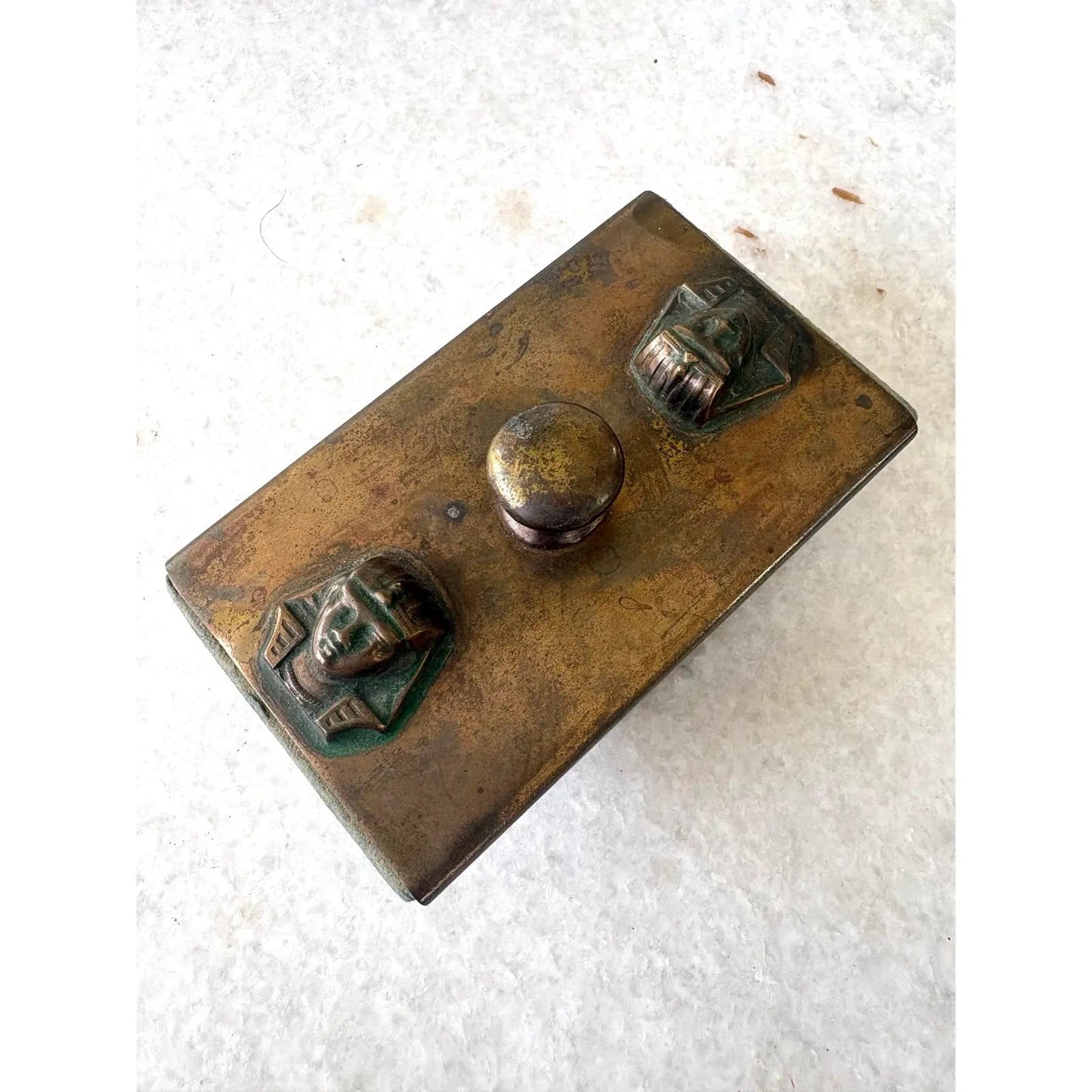 Art Deco Egyptian Revival Bronze Blotter