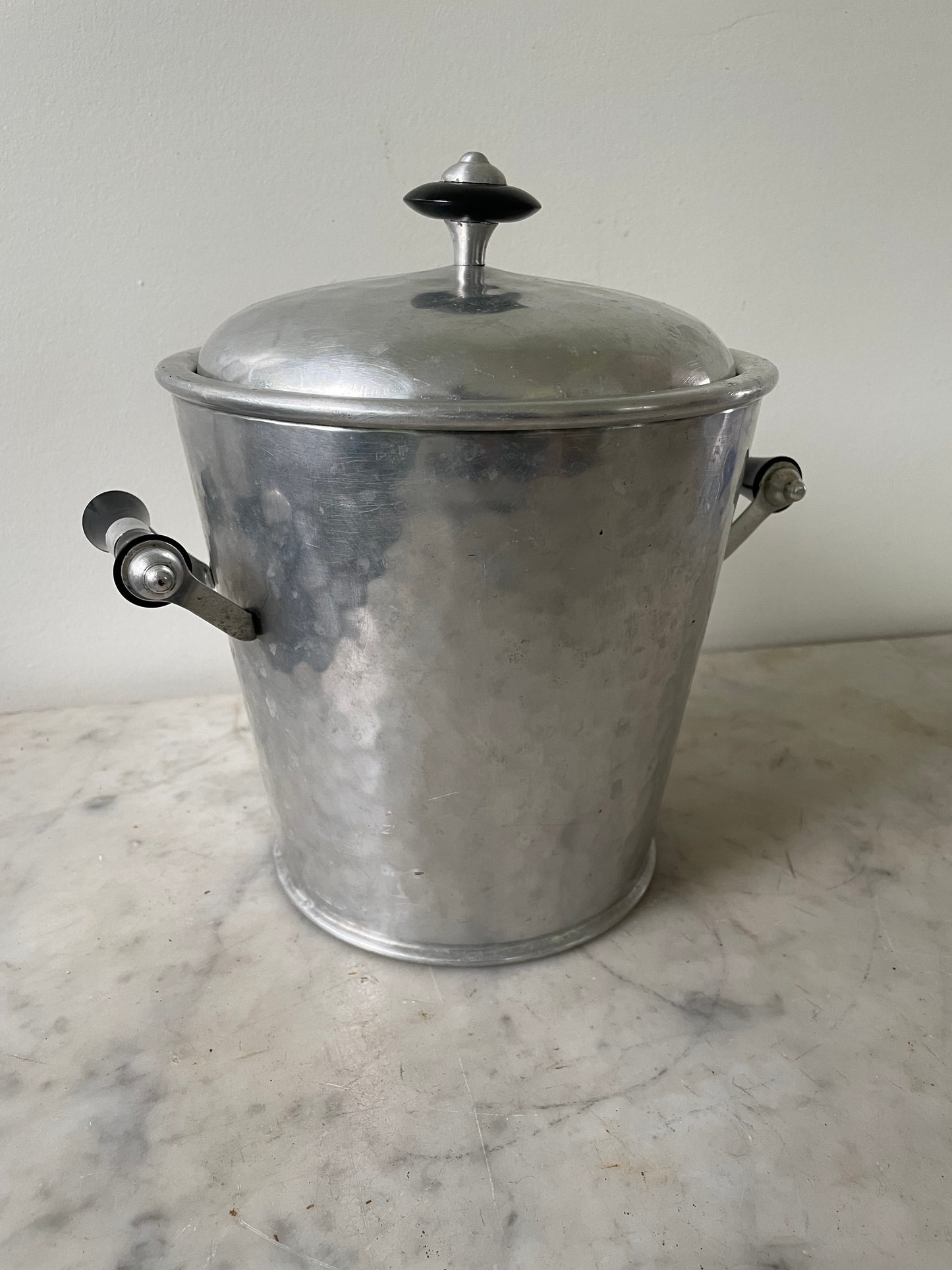 Vintage Aluminum Ice Bucket, Made in Spain