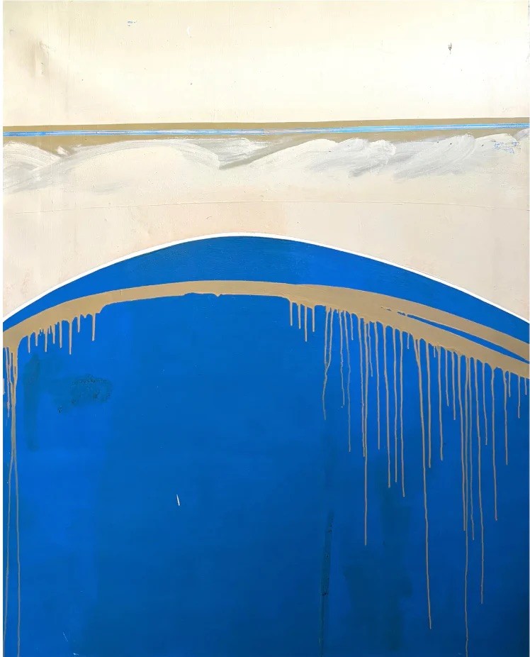 Barbara Beck 1960s Abstract Oil Painting on Canvas