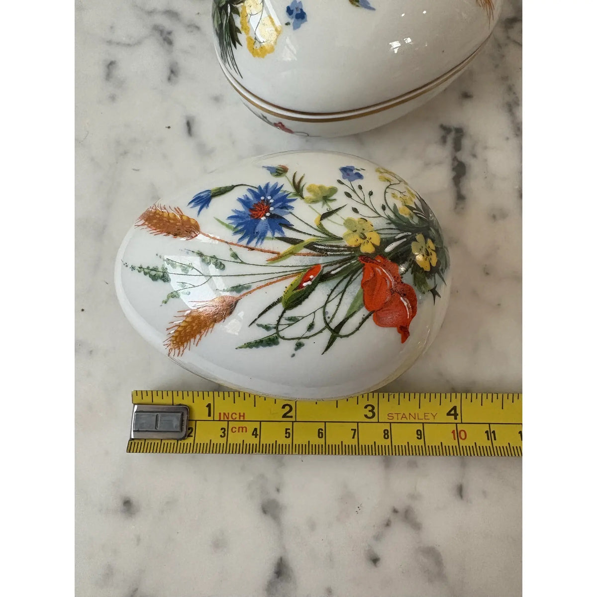 Limoges France Hand-painted Porcelain Jewelry or Trinket Box, Set of 3