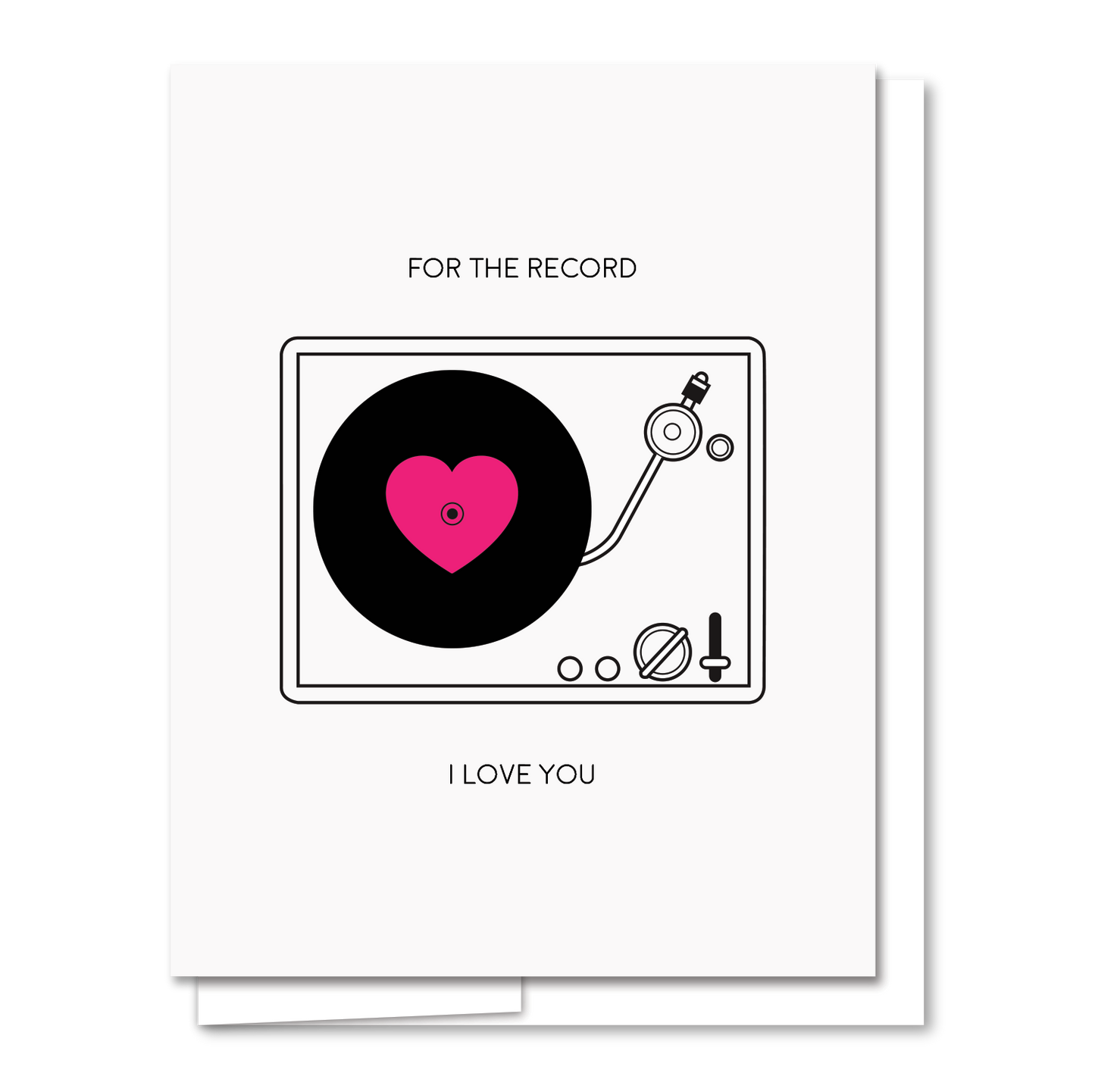 Quick Brown Fox Letterpress - For the Record - Letterpress Funny Love Card