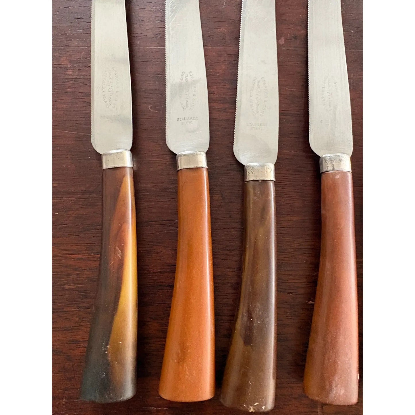 Vintage Bakelite Flatware Set, Sheffield, England Stainless Steel