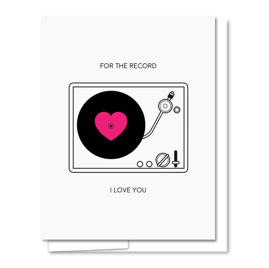 Quick Brown Fox Letterpress - For the Record - Letterpress Funny Love Card