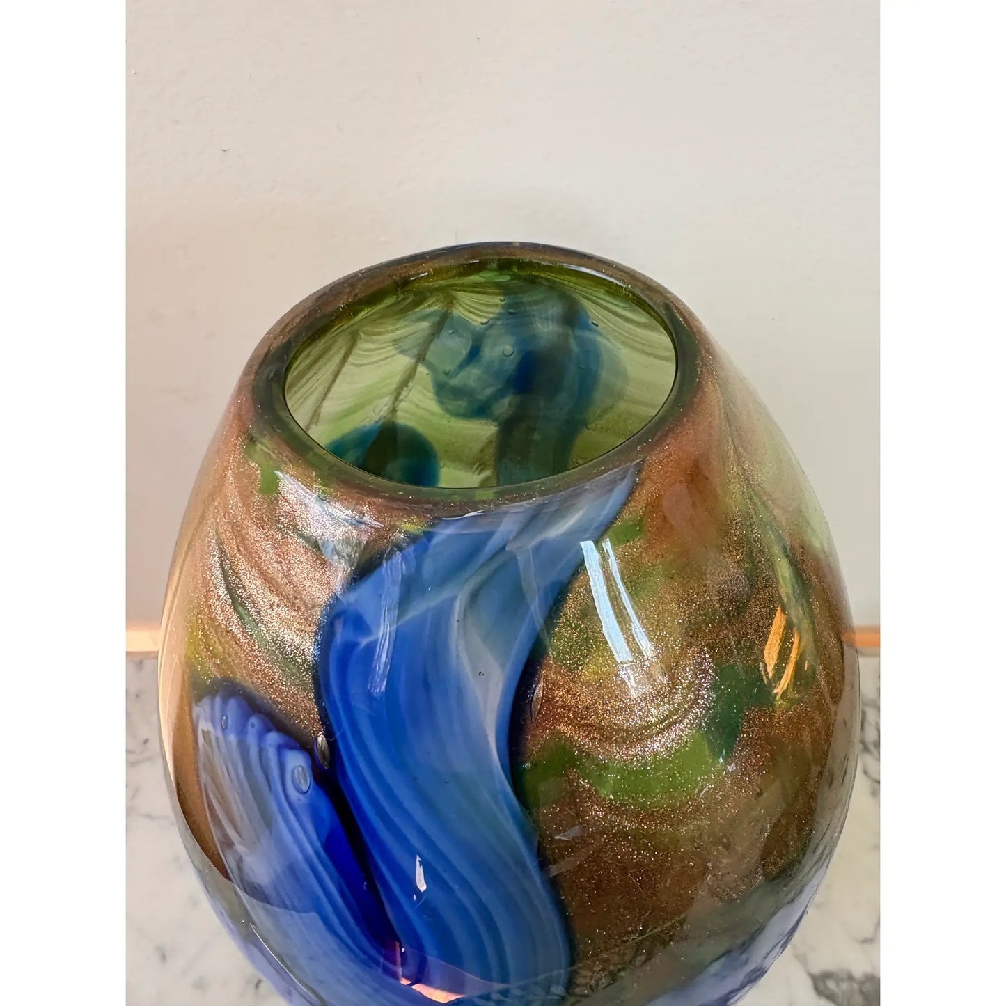Vintage Art Glass Large Vase